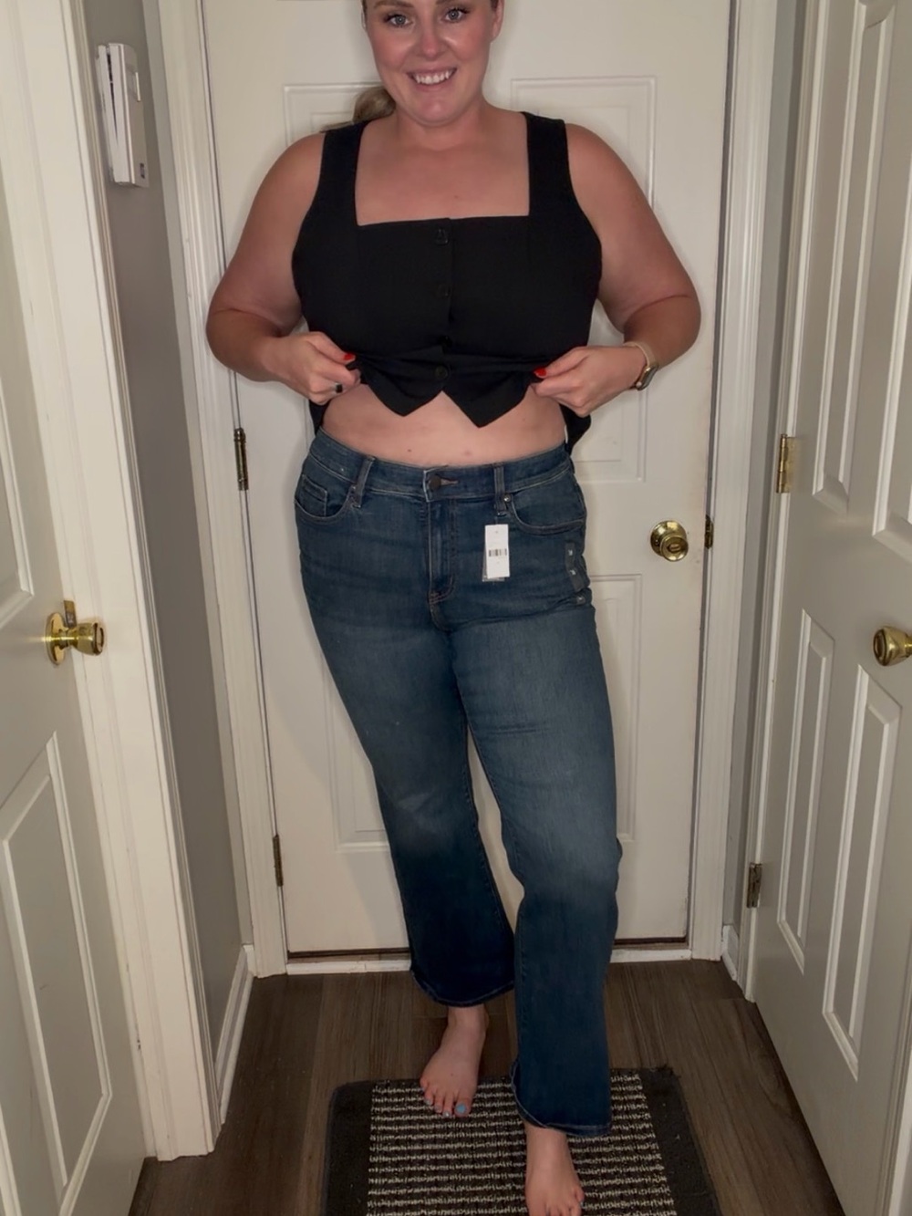 Lane Bryant Dark Blue Boot-Cut Jeans